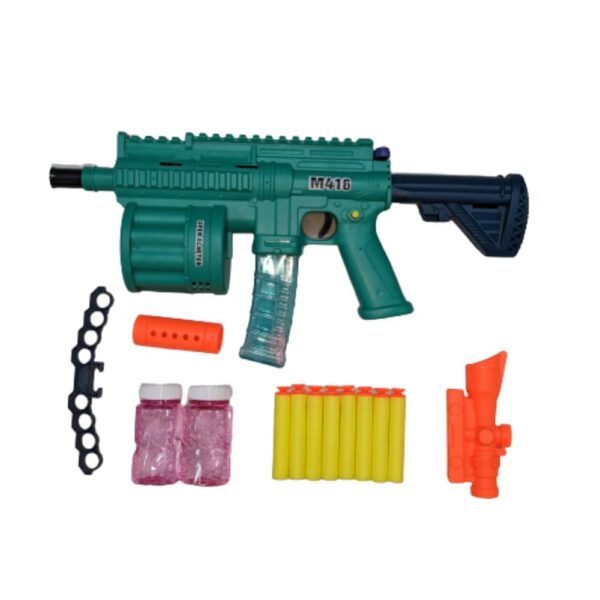 High Trusted® 3 in 1 Gun for Soft Bullet with Bubble Maker Gun Toy
