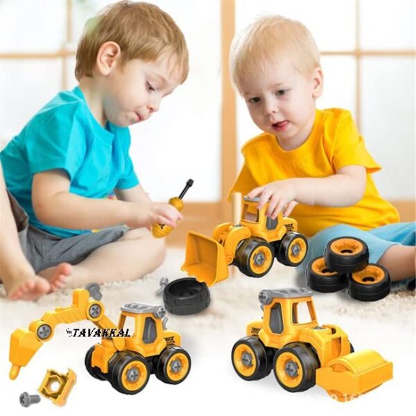 TEC TAVAKKAL Push And Go Construction Vehicles Set