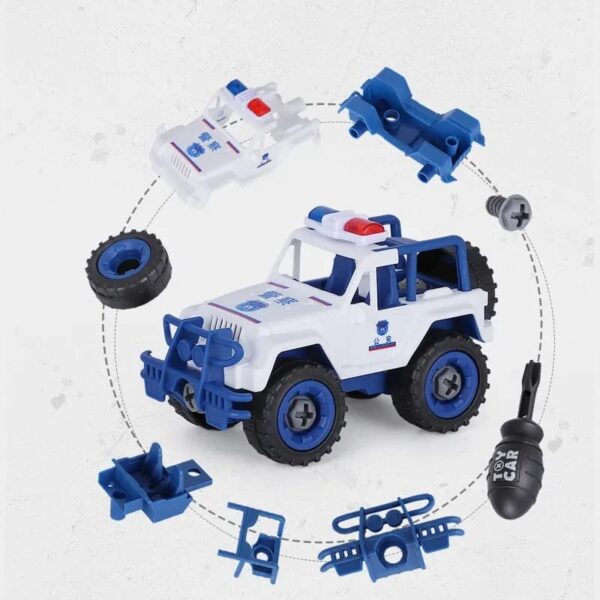 TEC TAVAKKAL Pull Back City Police Vehicle Toys