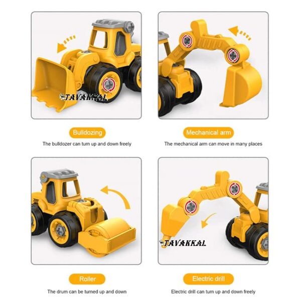 TEC TAVAKKAL Push And Go Construction Vehicles Set