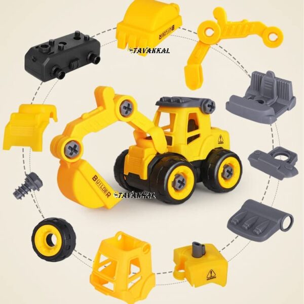 TEC TAVAKKAL Push And Go Construction Vehicles Set