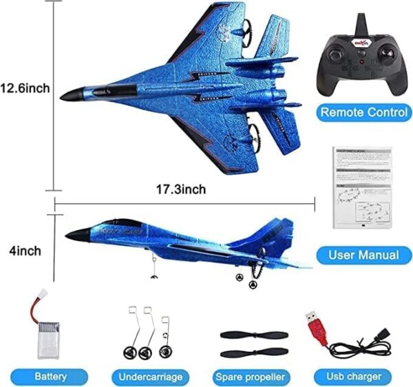 Aesinos Rc Plane Model Su-27 2.4Ghz 6-Axis Gyro Remote Control Airplane