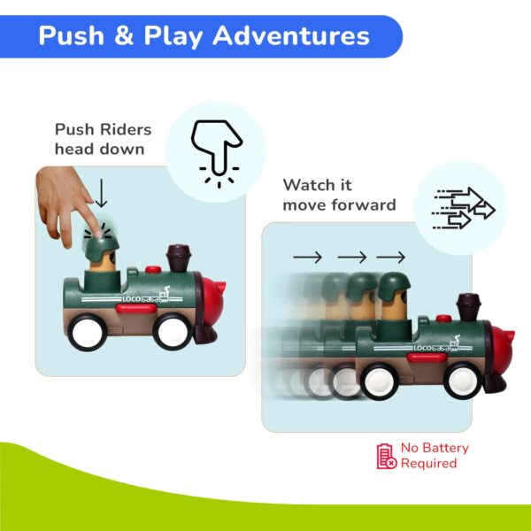 R for Rabbit Orapple Rider Push and Play Mini Toy Car Set for Kids
