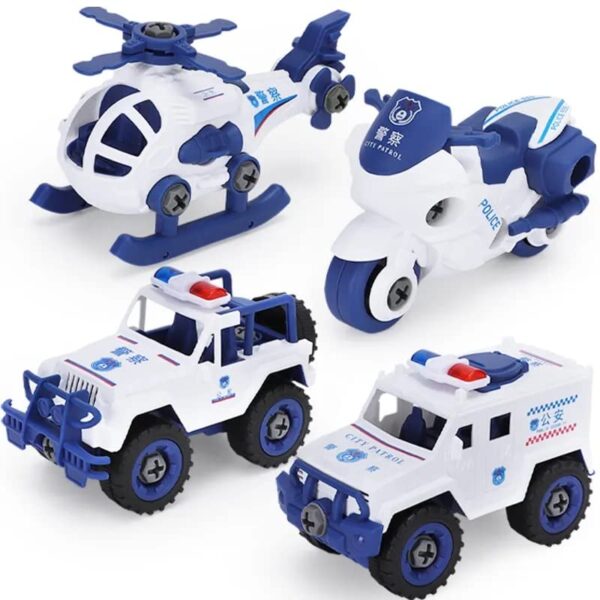 TEC TAVAKKAL Pull Back City Police Vehicle Toys