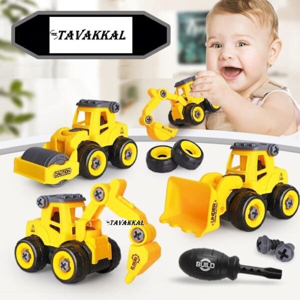 TEC TAVAKKAL Push And Go Construction Vehicles Set