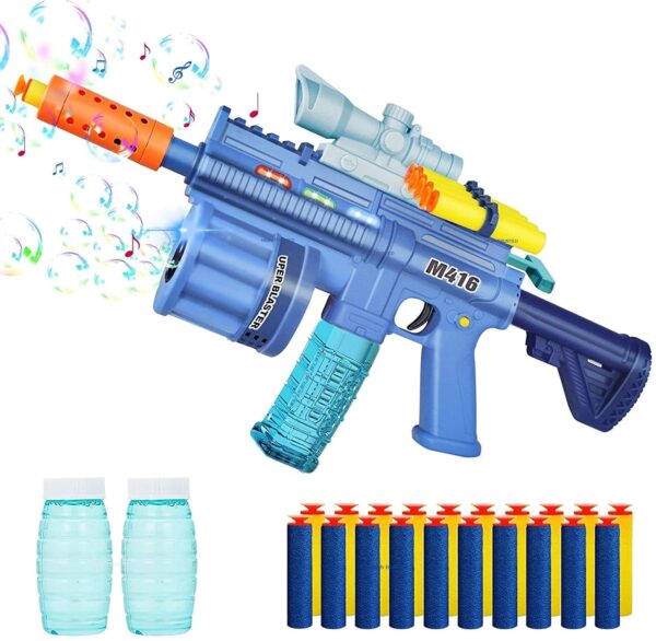 High Trusted® 3 in 1 Gun for Soft Bullet with Bubble Maker Gun Toy