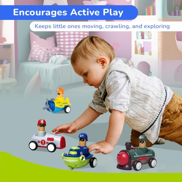 R for Rabbit Orapple Rider Push and Play Mini Toy Car Set for Kids
