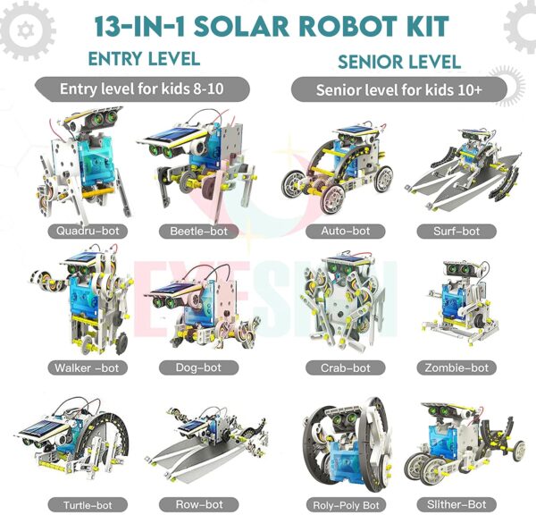 EYESIGN STEM 13-in-1 Solar Educational Robot Kit Toys