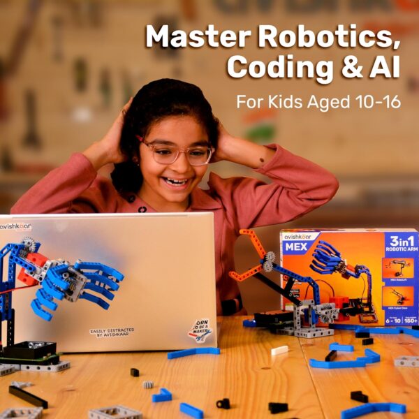 Avishkaar MEX Robotic ARM 3-in-1 DIY Robotics & AI Science Kit