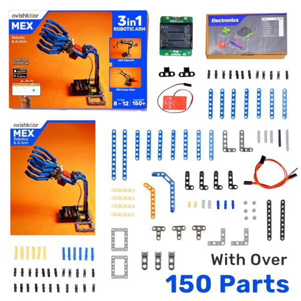 Avishkaar MEX Robotic ARM 3-in-1 DIY Robotics & AI Science Kit